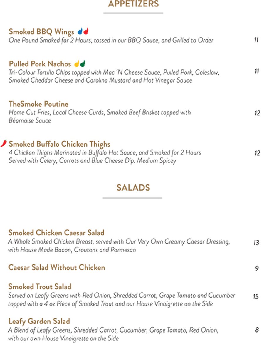 Lunch Menu - Appetizers & Salad