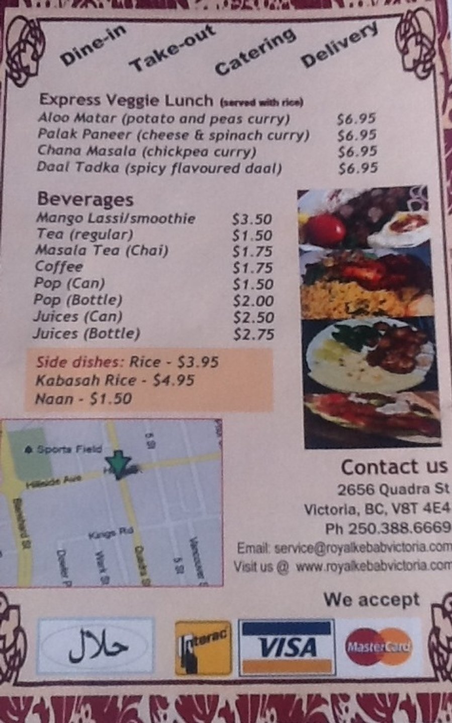 TAKE-OUT MENU