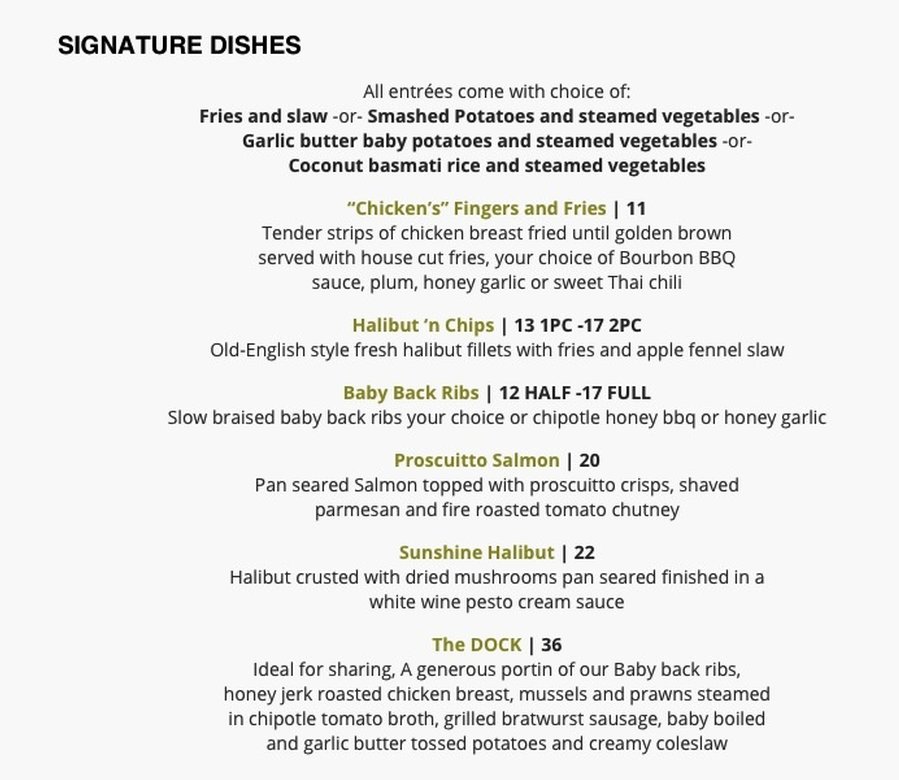 Signature Dishes