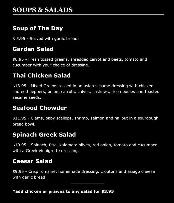 Soups & Salads