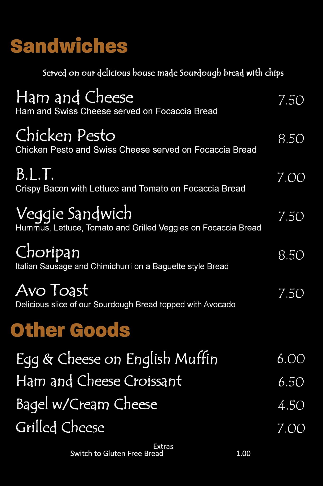 Menu Page 3