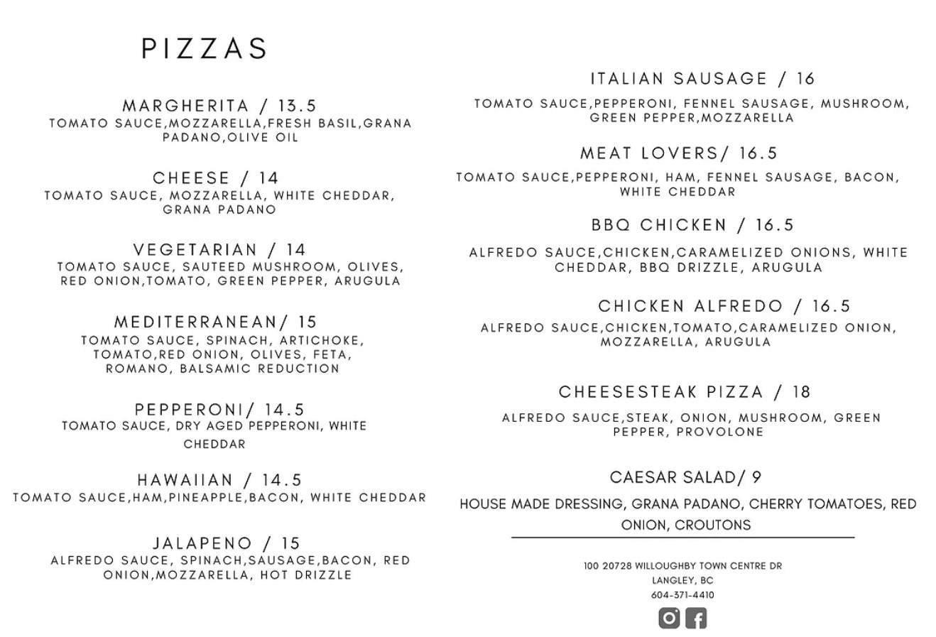 Menu Page 1