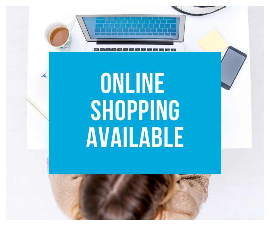 Online Shopping Available sign