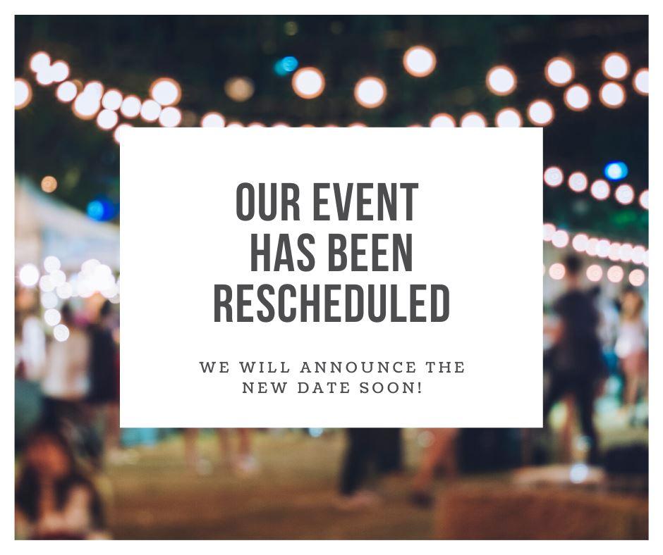 Event Rescheduled sign