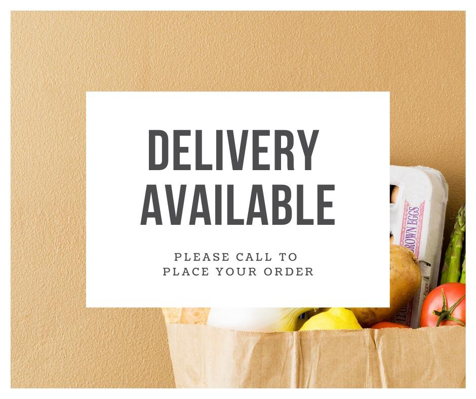 Delivery Available sign