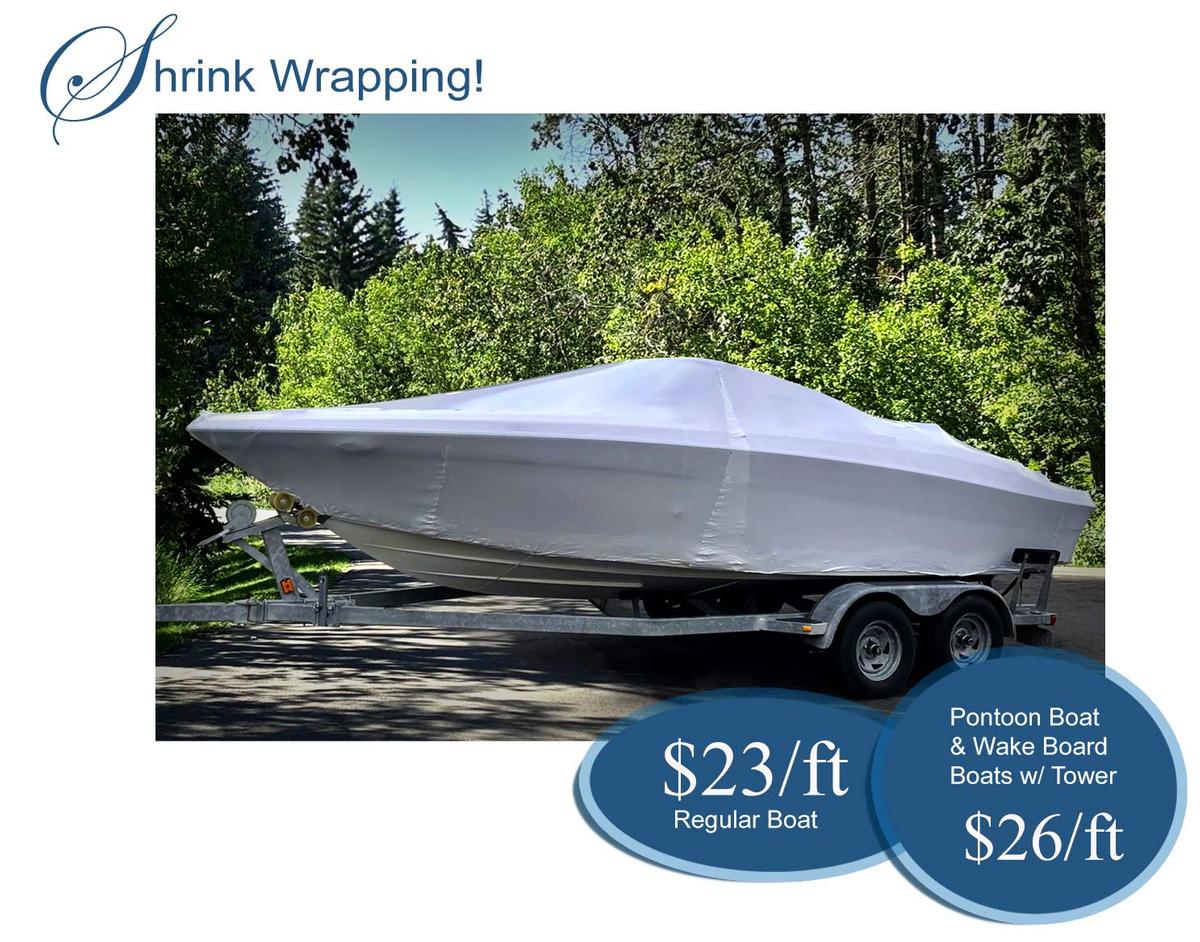 Custom Boat Shrink Wrapping Red Deer Alberta