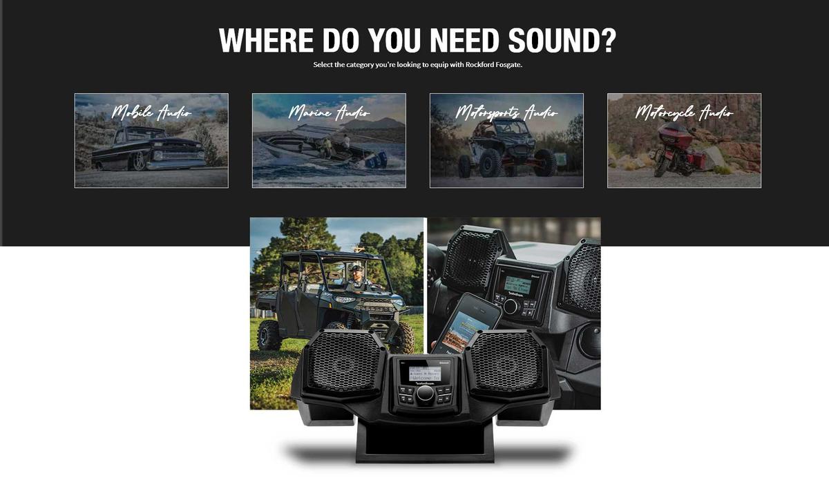 Rockford Fosgate Audio Systems for Boats Motorcycles & ATV's