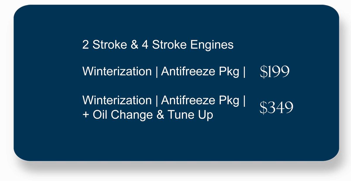 Winterization Package Prices for Outboard Boat Engines