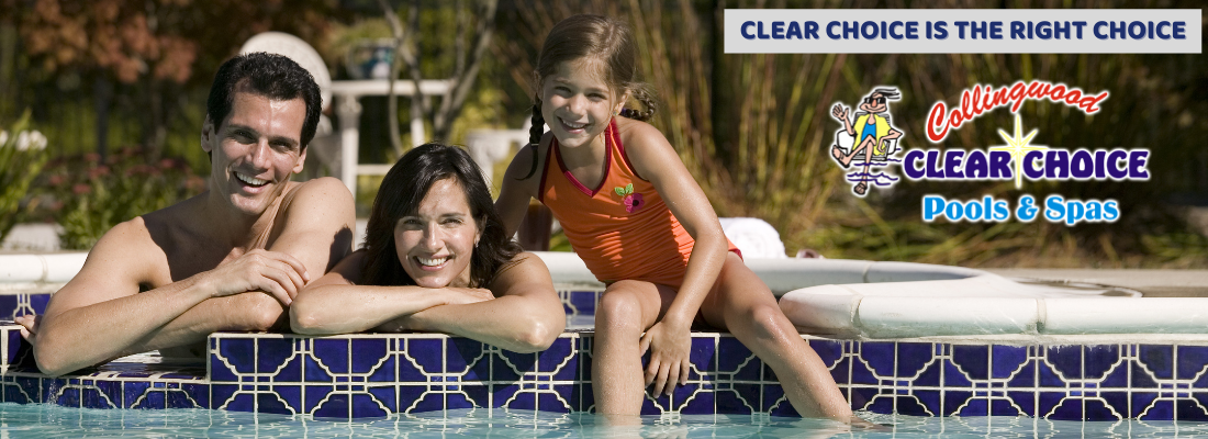 Family in Pool