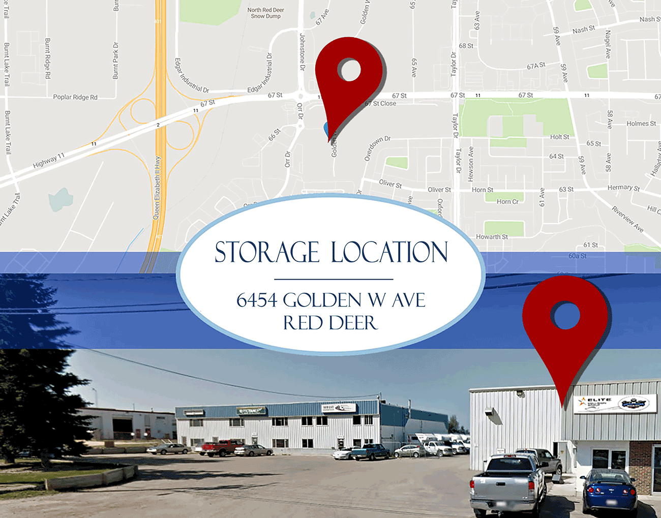 Boat and RV Storage Location Map Leisure Escape Marine & Power SportsRed Deer 